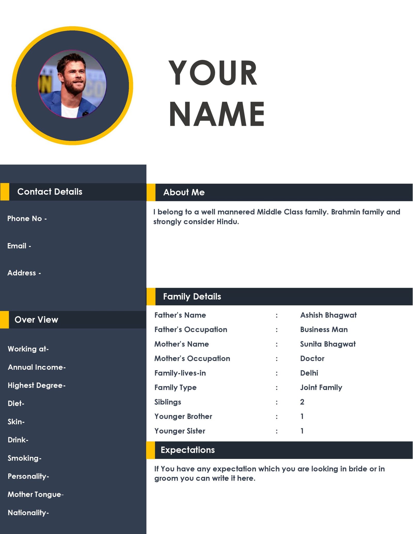 Create Beautiful Biodata For Marriage Online Free in ms- word