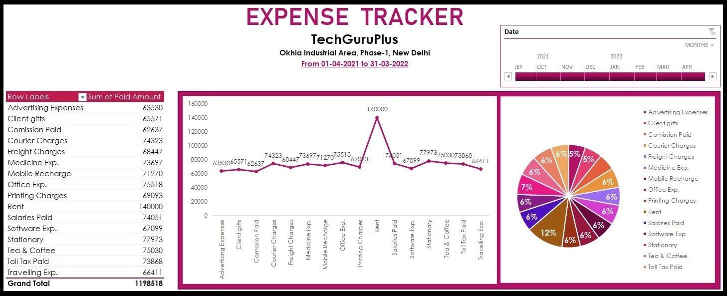 Download-Expense Tracker Template in Excel