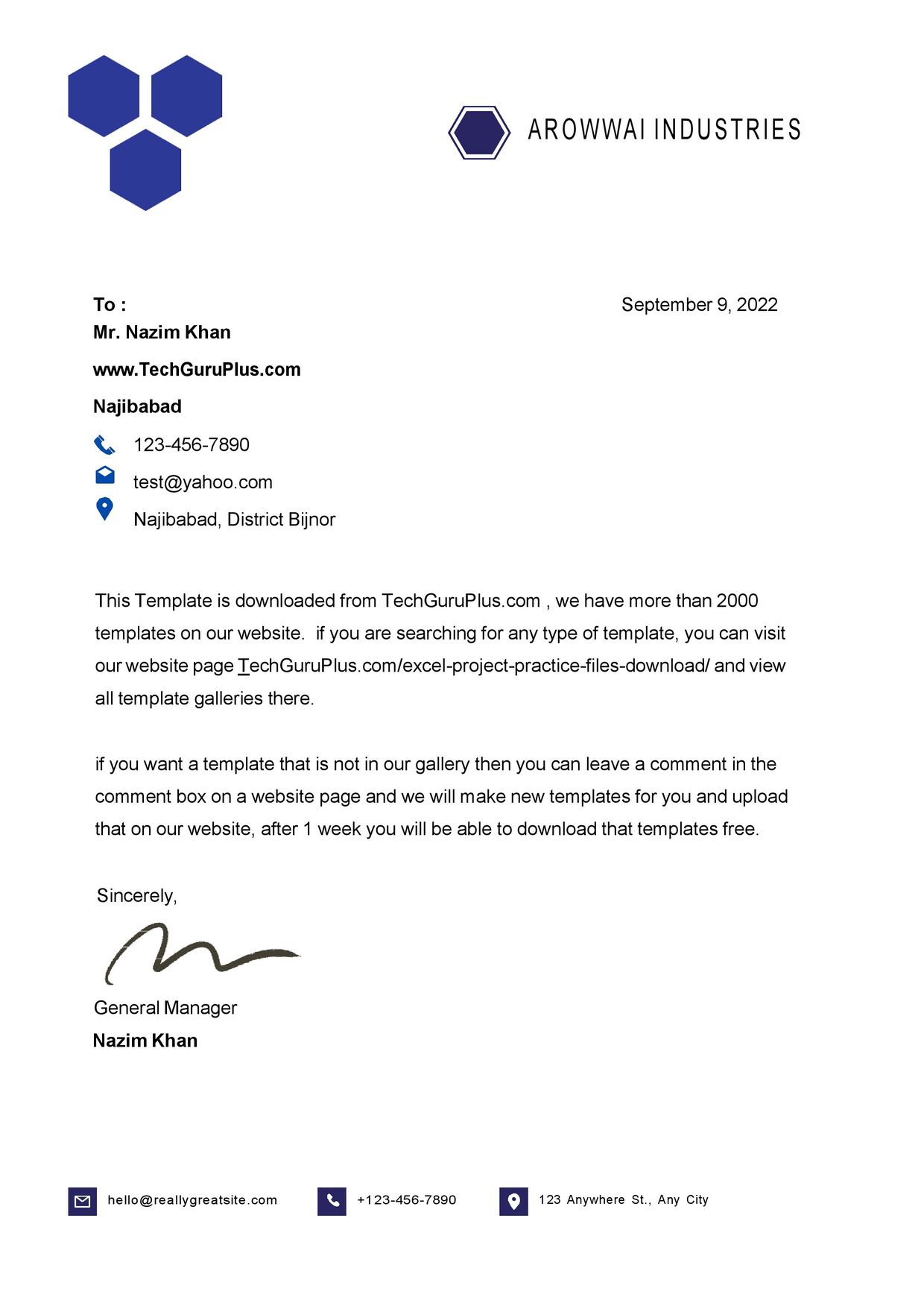 letterhead design in word format free download