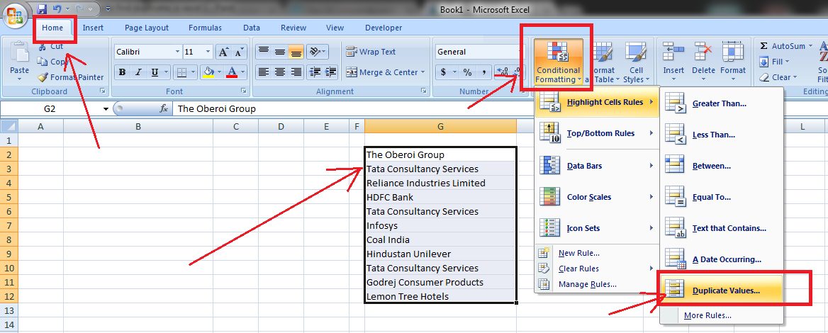 find duplicates in excel