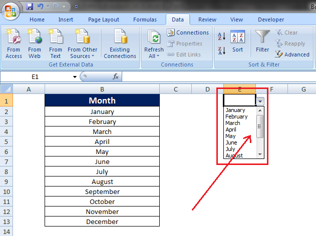 how to create a drop down list in excel 2010