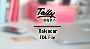 Calendar Add-on TDL File for Tally ERP 9