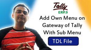 Add Own Menu on Gateway of Tally With Sub Menu (Tally ERP 9 Add-on .tdl File)