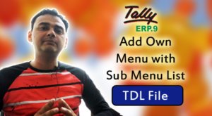 Add Own Menu with Sub Menu List on Gateway of Tally (Tally ERP 9 Add-on .tdl File)