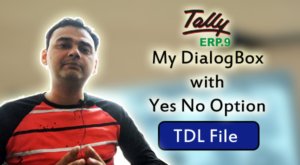 My DialogBox with Yes No Option (Tally ERP 9 Add-on .tdl File)