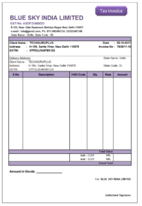 Awesome Invoice Format in Excel .xls file Download
