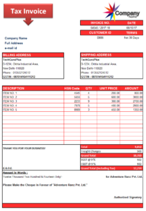 Professional Bill Format in Excel .xls file Download