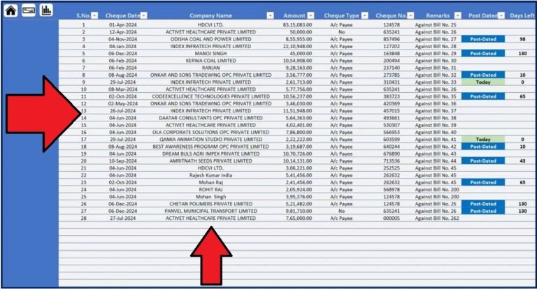 Cheque Printing Format in Excel Free Download (.xls file Download)