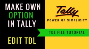 Edit TDL: Make Own TDL File Option by Changing This TDL in Tally