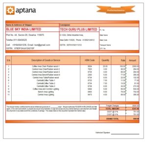 Proforma Invoice Format in Excel Sheet Free Download