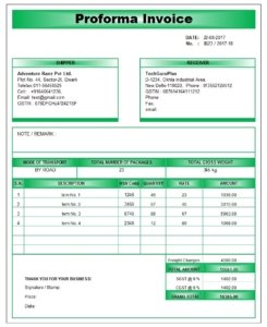 Simple Proforma Invoice Template