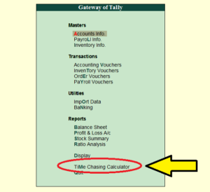 Time Calculator TDL for Tally ERP 9