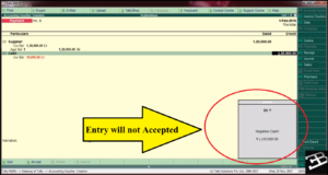 Negative Cash Control TDL for Tally ERP 9