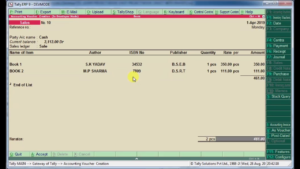 Books Seller Sales Invoice Format TDL for Tally ERP 9