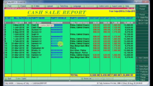 Cash Sales Report TDL for Tally ERP 9
