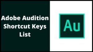 50+ Adobe Audition Shortcut Keys List Download in PDF & Excel File