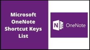 120+ Microsoft OneNote Shortcuts Keys List Download in PDF and Excel File