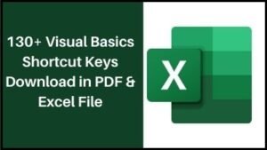 130+ Visual Basics Shortcut Keys Download in PDF & Excel File