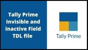 Tally Prime Make Field Invisible and Inactive TDL File