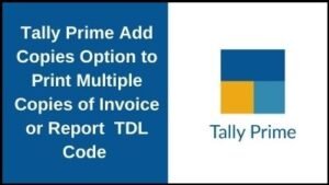Tally Prime Add Copies Button to Print Multiple Copies  TDL Code