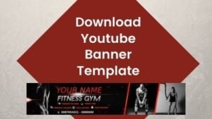 YouTube Banner Template | Fitness Design YouTube Channel Art