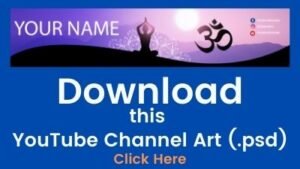 YouTube Channel Art New Yoga Trip Design Free Download in PSD