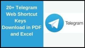 20+ Telegram Desktop Shortcut Keys List Download in PDF and Excel File