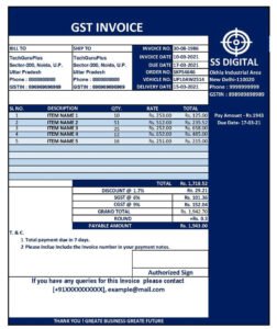 Most Useful GST Invoice Format in Excel (Download .xlsx file)