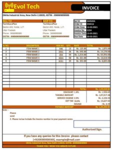 New and Creative Style of GST Invoice Format in Excel (Download .xlsx file)