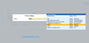 Tally Prime Add Button To Choose Another Printer Options TDL Code