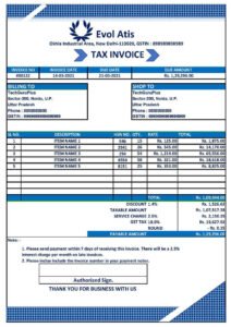 Valuable Template of GST Invoice Format in Excel (Download .xlsx file)