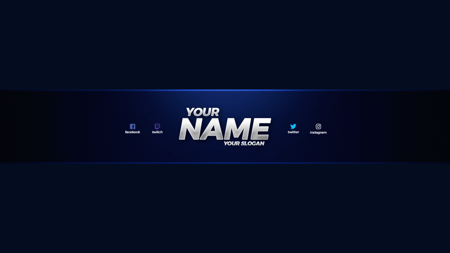 YouTube Channel Art Blue Background Download in PSD