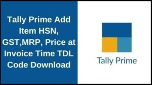 Tally Prime Add Item HSN, GST, MRP, Price At Invoice Time TDL Code