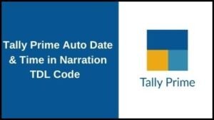 Tally Prime Auto Date & Time In Narration TDL Code