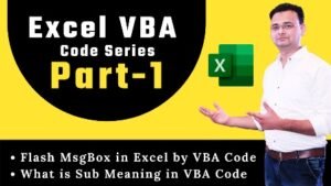 VBA Code for MsgBox in Excel & What is Sub Meaning in VBA Code