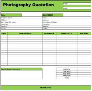 Computer Quotation Format In Excel Free Download | Download Quotation Format in Excel