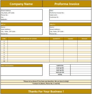 Make Proforma Invoice In Tally | Download Proforma Invoice In Excel
