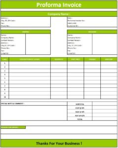 Proforma Invoice For Car Sale | Download Proforma Invoice In Excel
