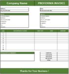 Proforma Invoice For Services | Download Proforma Invoice In Excel