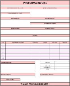 Proforma Invoice In Quickbooks | Download Proforma Invoice In Excel