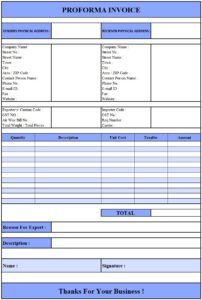 Proforma Invoice In Zoho Books | Download Proforma Invoice In Excel