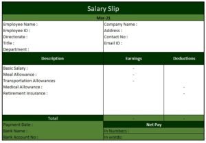 Salary Slip Format For Private Company | Salary Slip Format In Excel Download Free