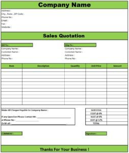 Software Quotation Format In Excel | Download Quotation Format in Excel
