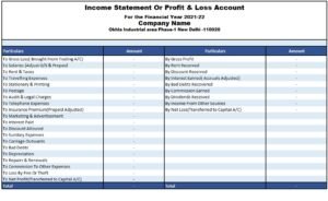 Download Profit and Loss Account Excel Template- Excel Data