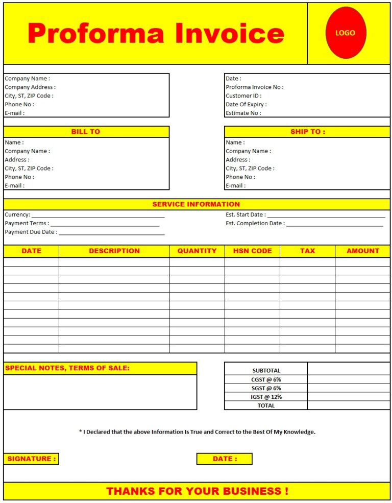Function of proforma invoice download proforma invoice in excel