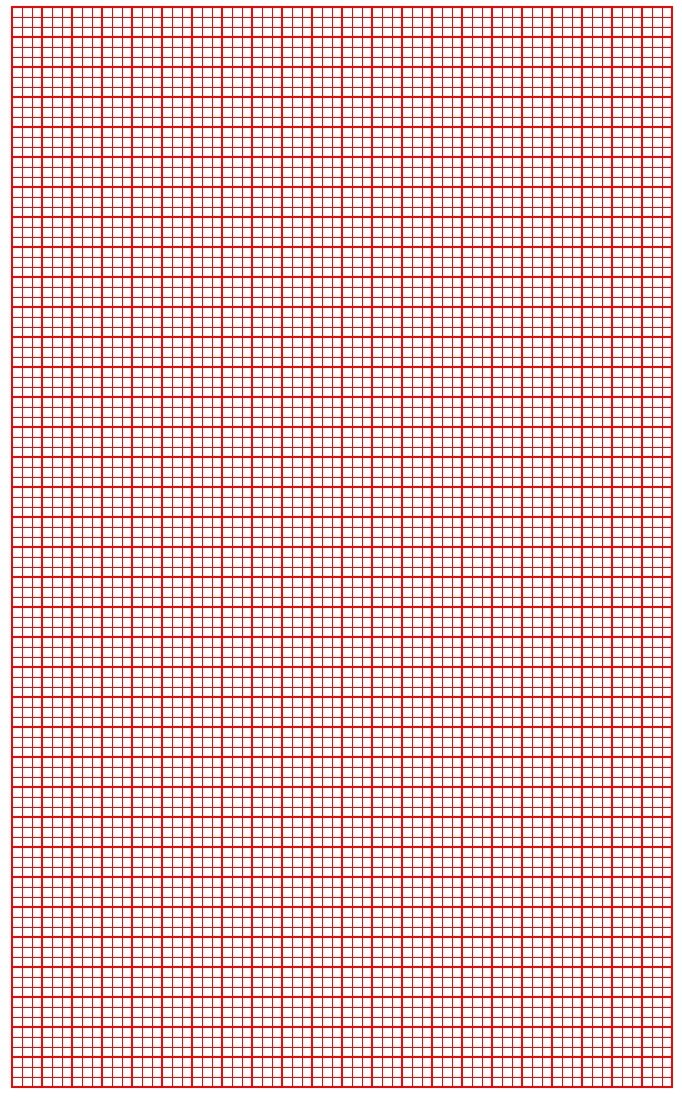 Graph Paper Red Lines with Bold Line Small Blocks