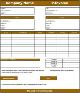 Meaning Of Proforma Invoice | Download Proforma Invoice In Excel