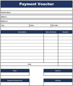 Payment Voucher Template Free Download