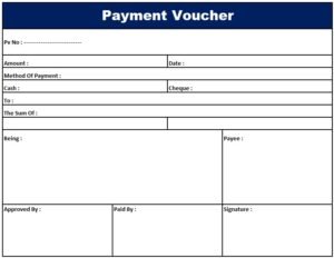 Payment Voucher Templates, Free Printable