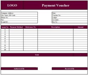 Sample Payment Vouchers